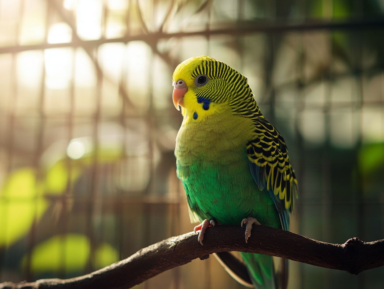 An infographic outlining health issues in budgerigars.