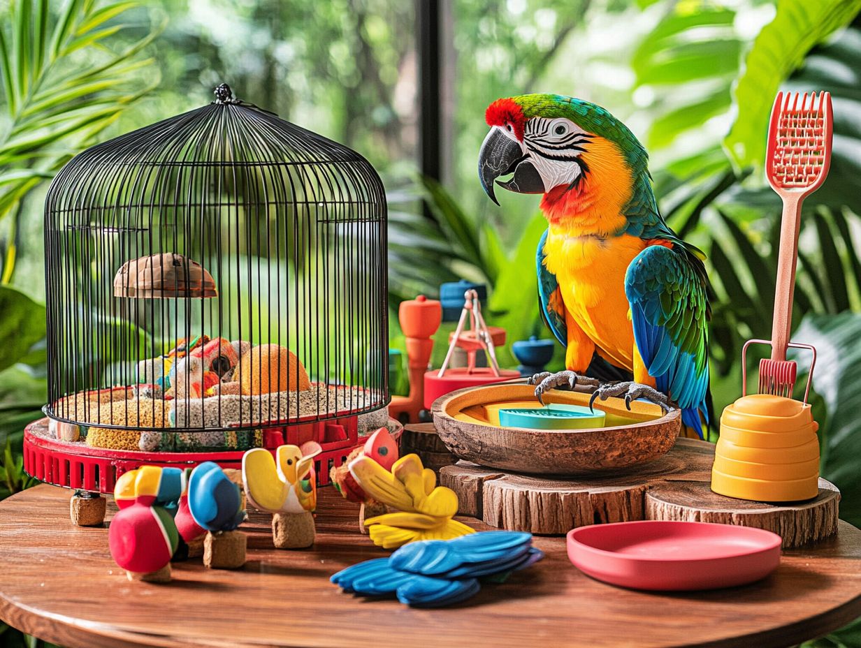 Essential accessories for macaw owners