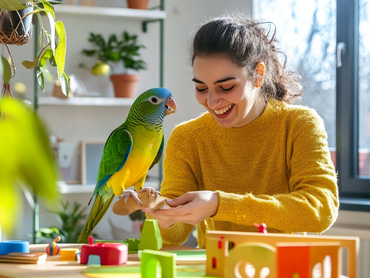 Signs that indicate a bird enjoys training