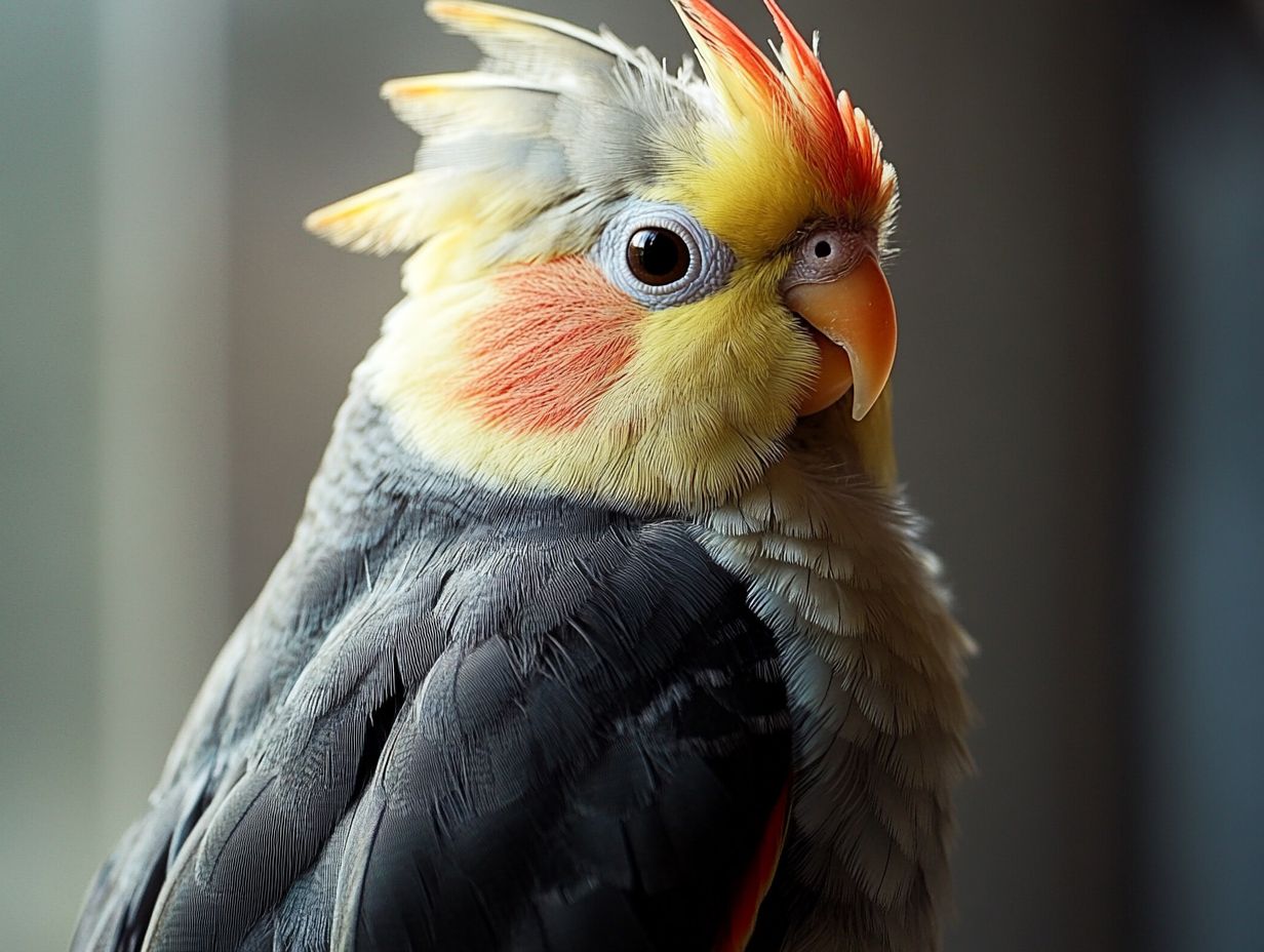 Cockatiel enjoying a healthy environment