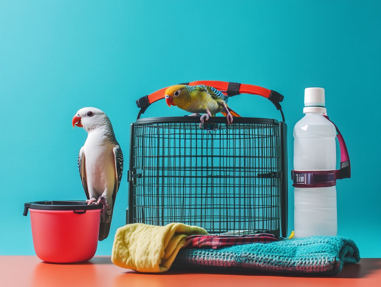 Travel accessories for pet birds