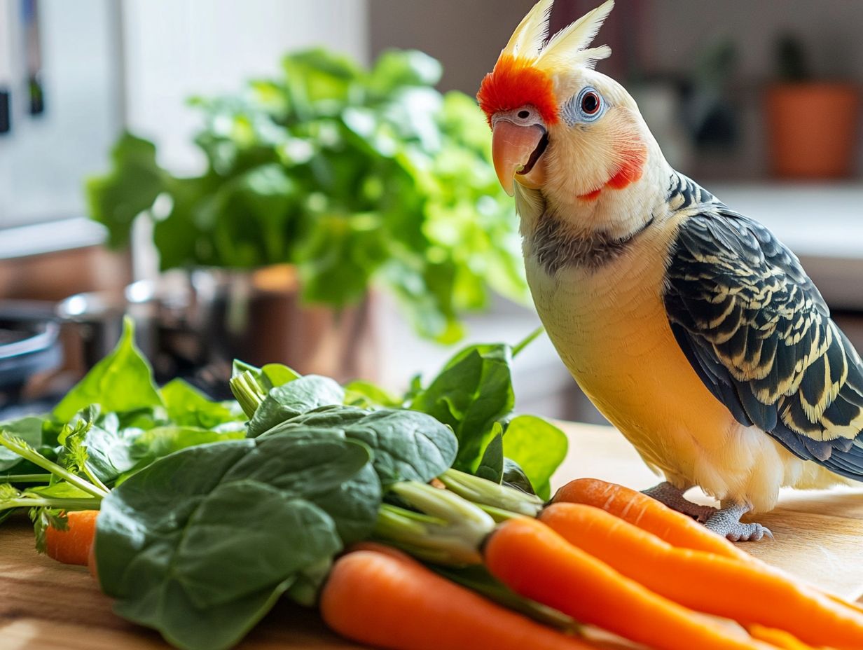 Preparing Vegetables for Cockatiels