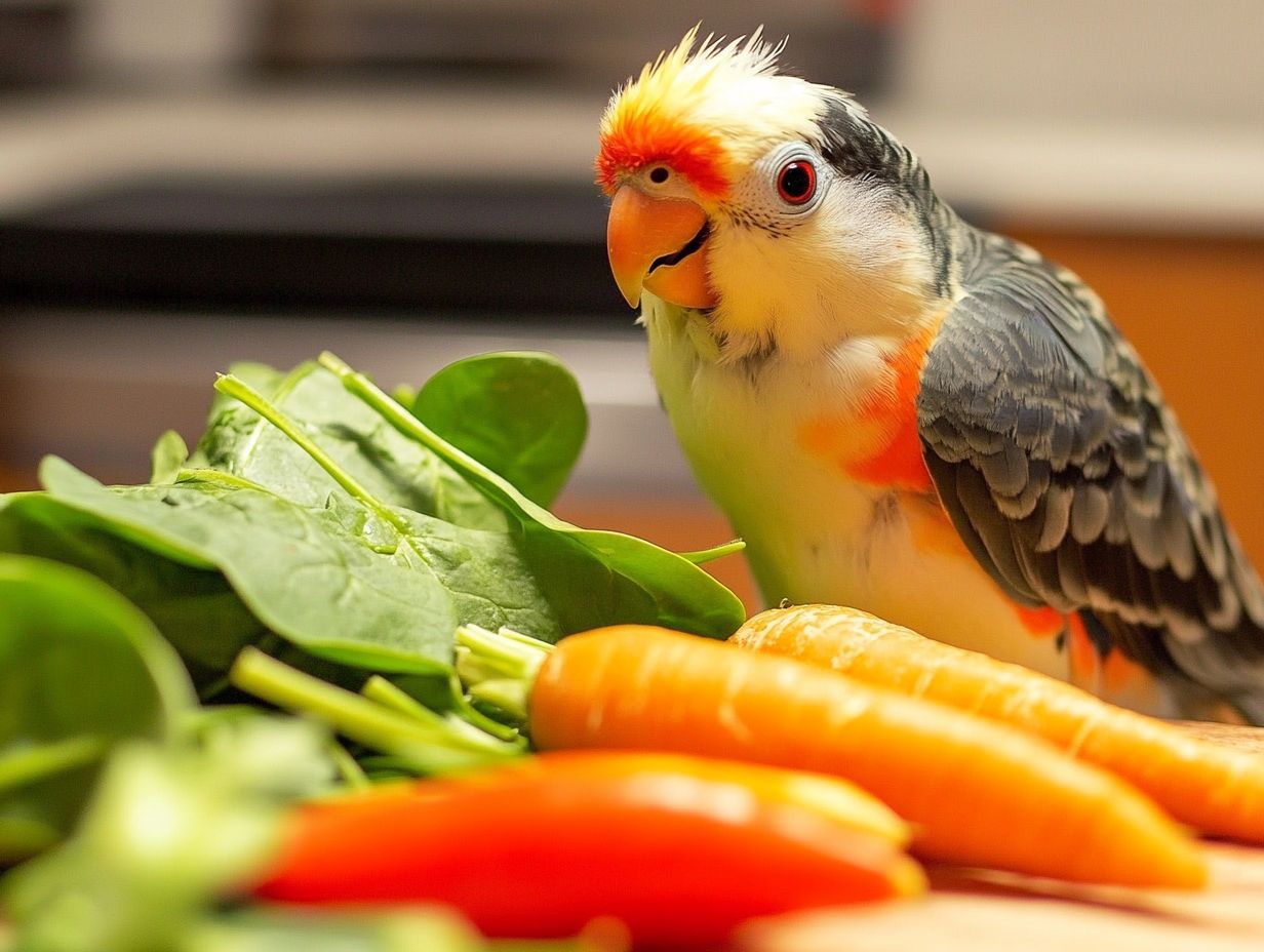 Why are these vegetables considered the best for cockatiels?