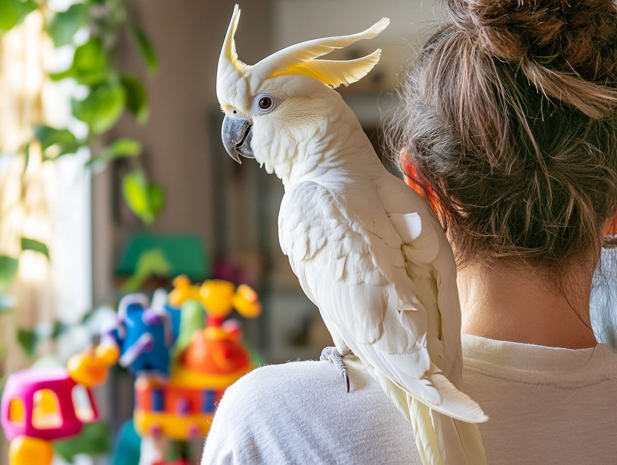 Cockatoo enjoying socialization