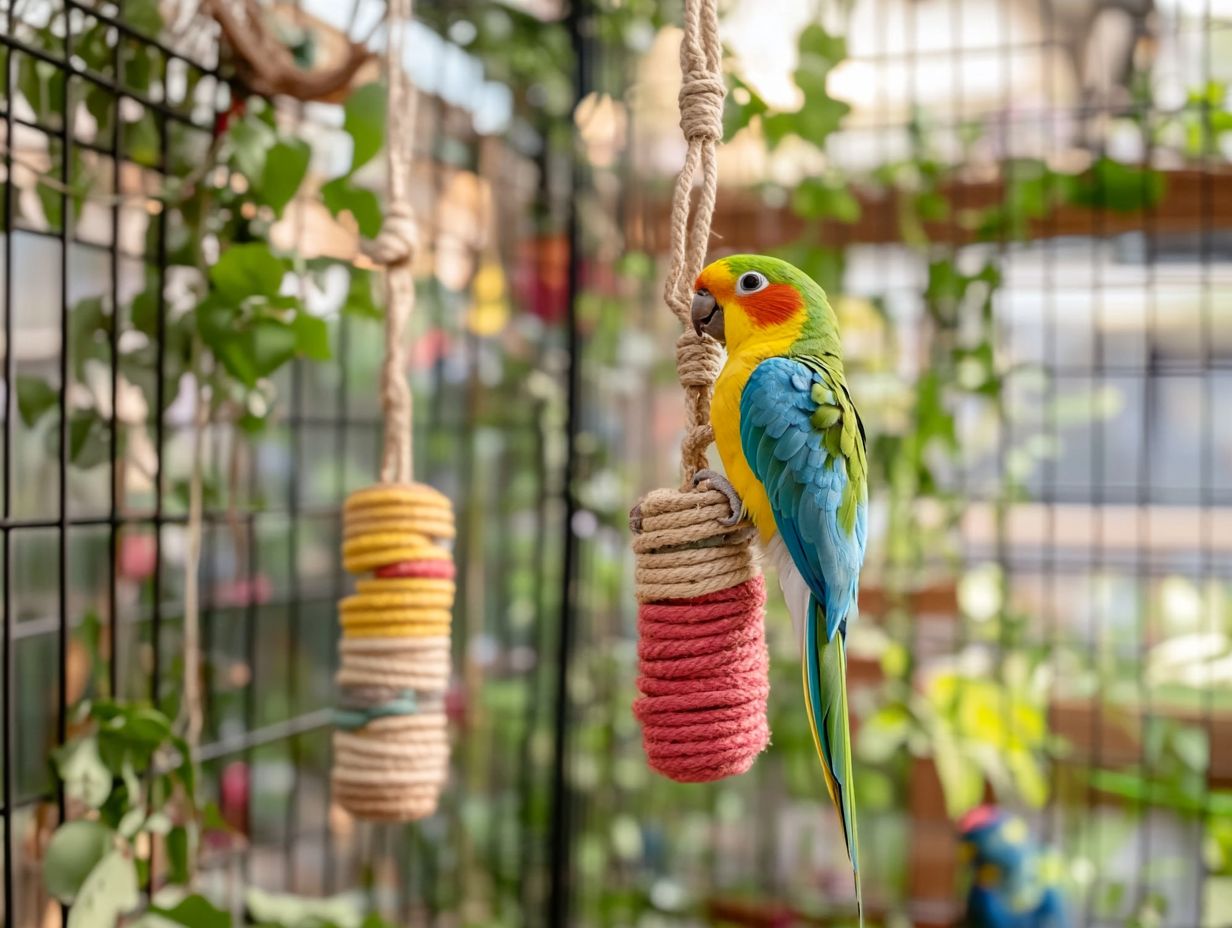 DIY Toy Mobile for Birds