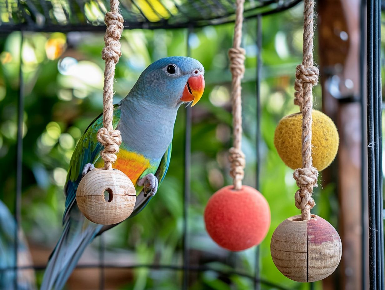 An image representing frequently asked questions about DIY bird toys.