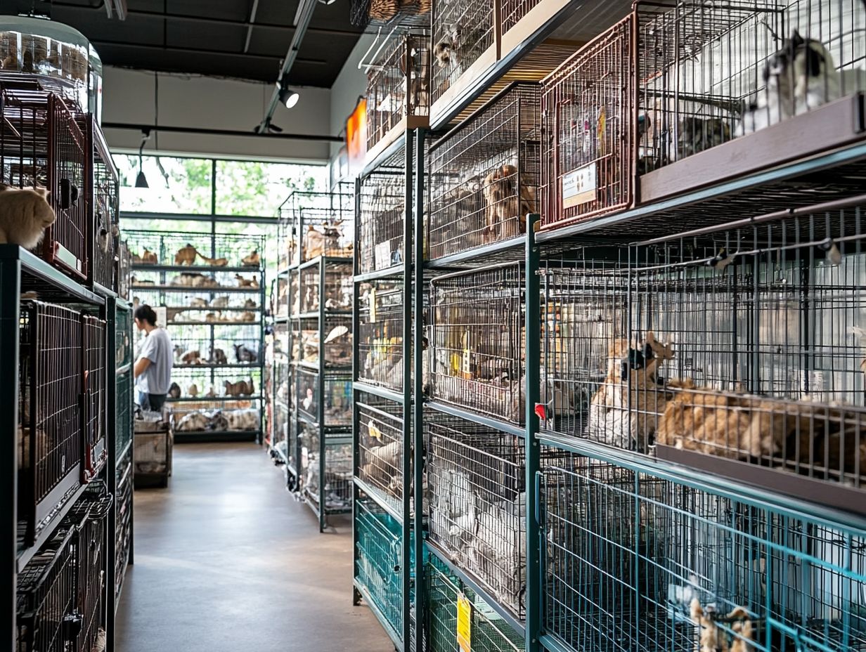 Image depicting various types of bird cages and accessories