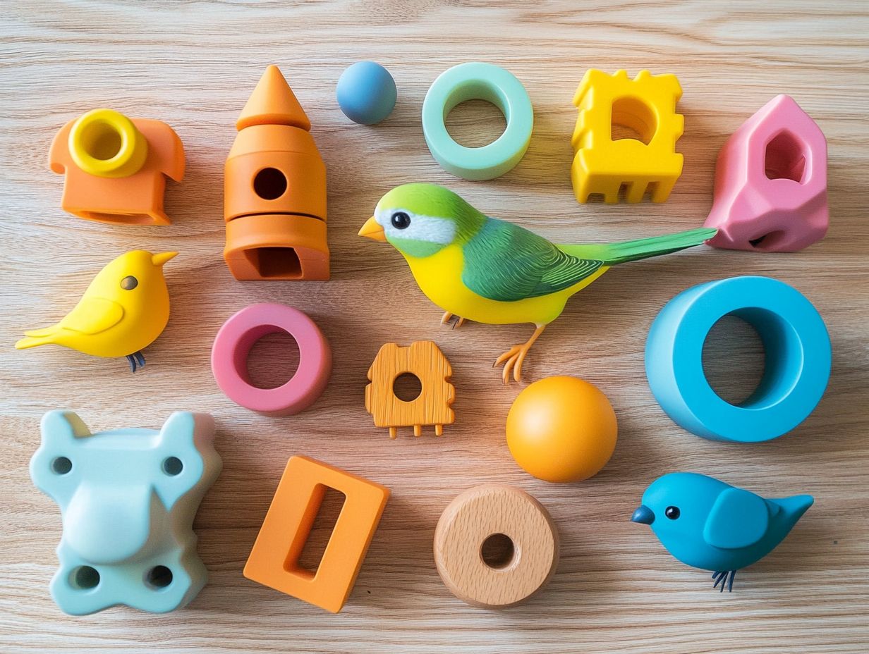 A visual guide on how often to replace bird toys