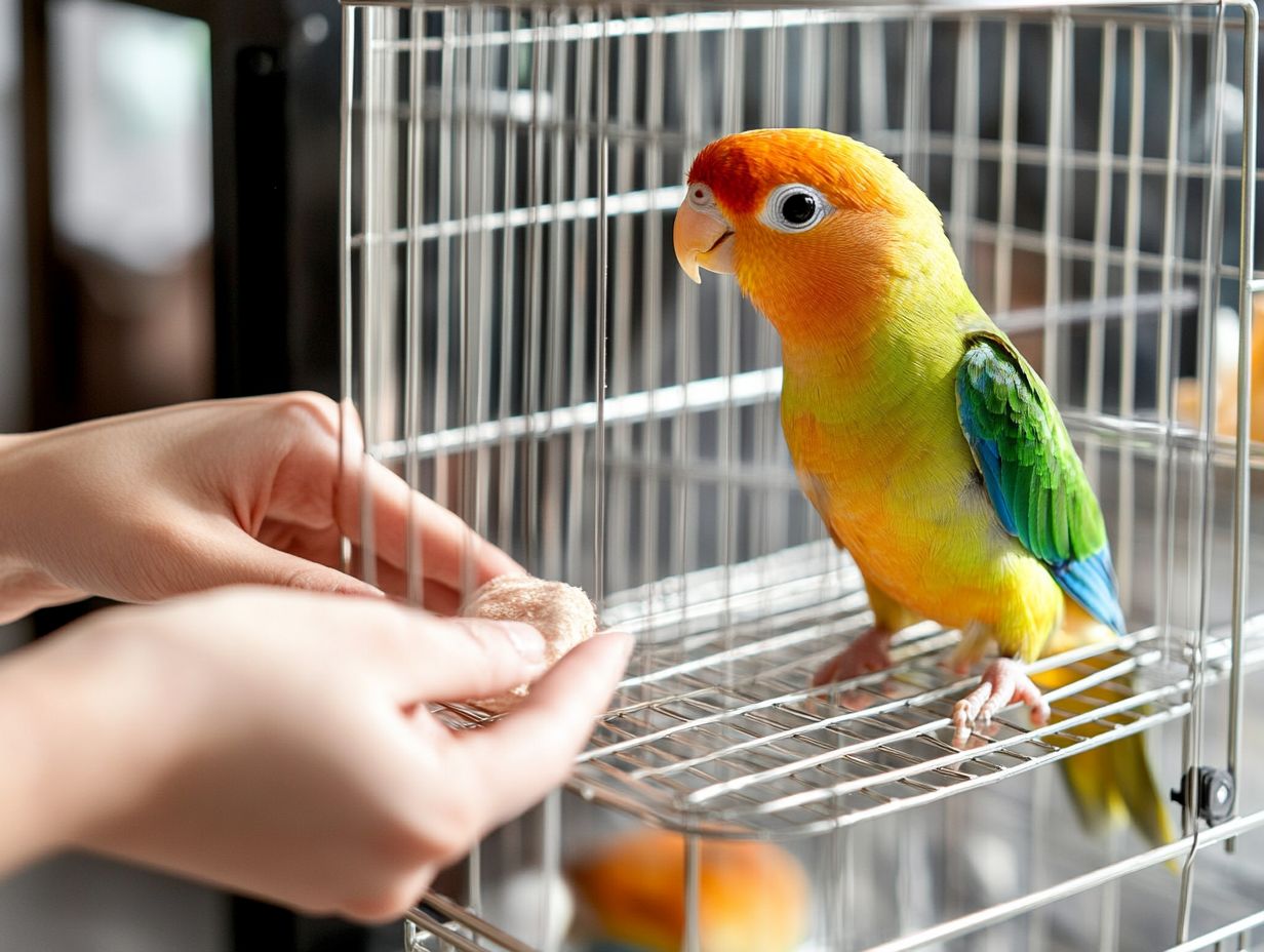 Why is it important to choose safe materials for bird cages?