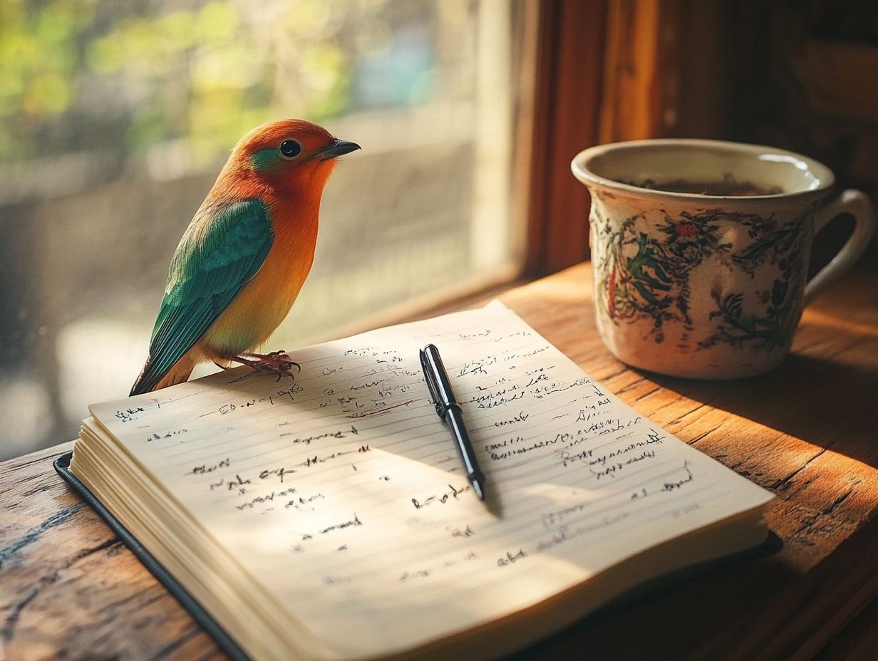 What is a training journal for birds?