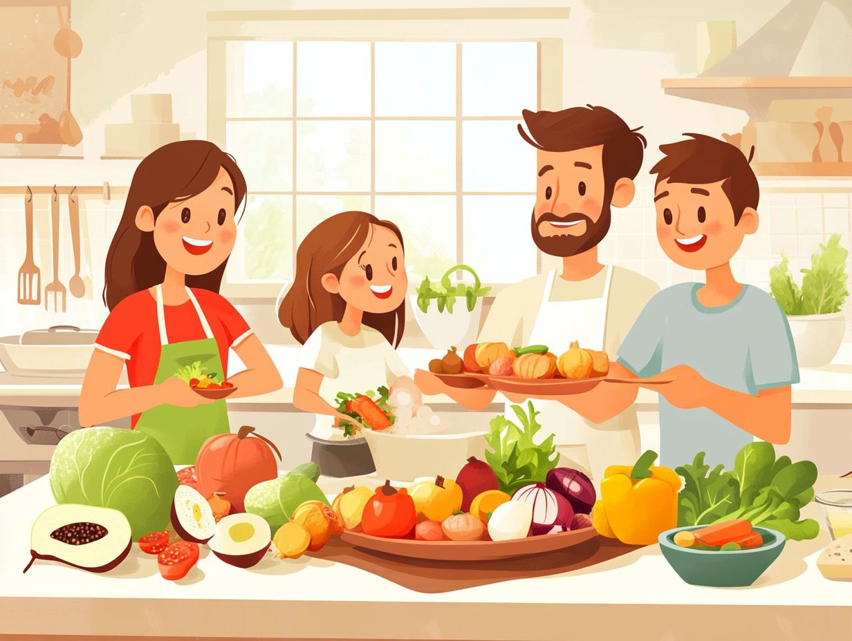 Encouraging families to eat more fruits and vegetables.