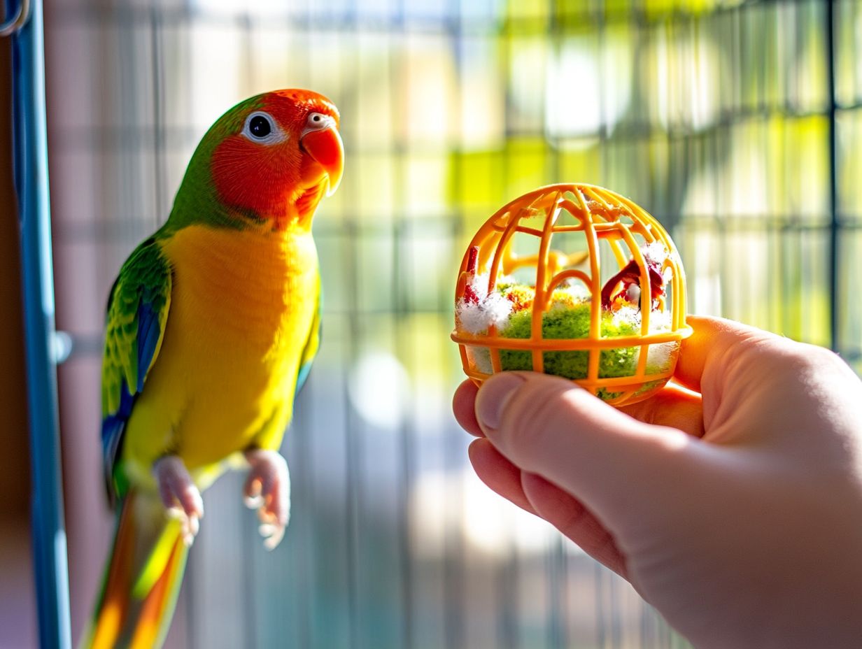 What materials are considered safe for bird toys?