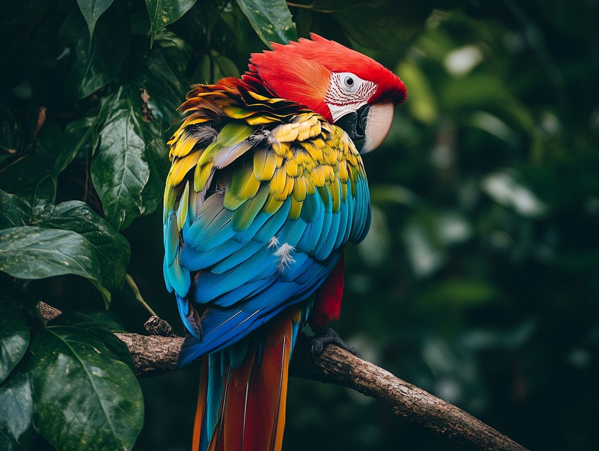 A bird preening its feathers, showcasing its grooming behavior.