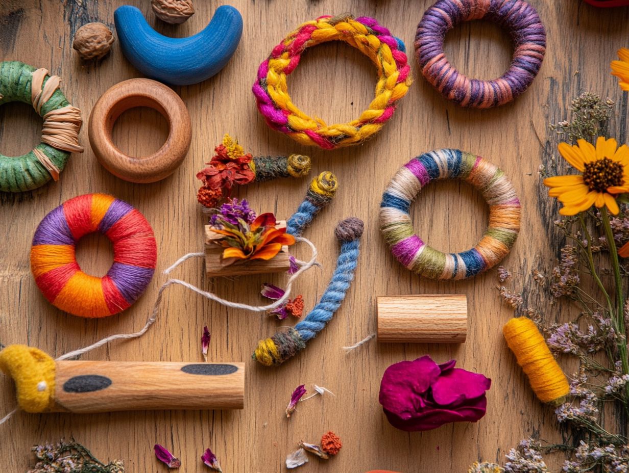 Can I use any materials to make homemade bird toys?