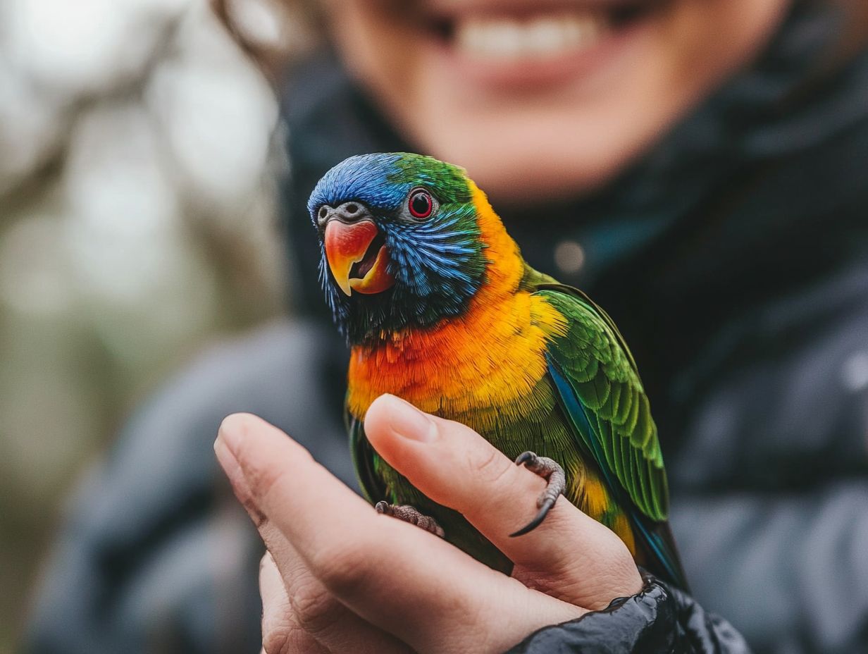 What is the best way to overcome fear of handling birds?