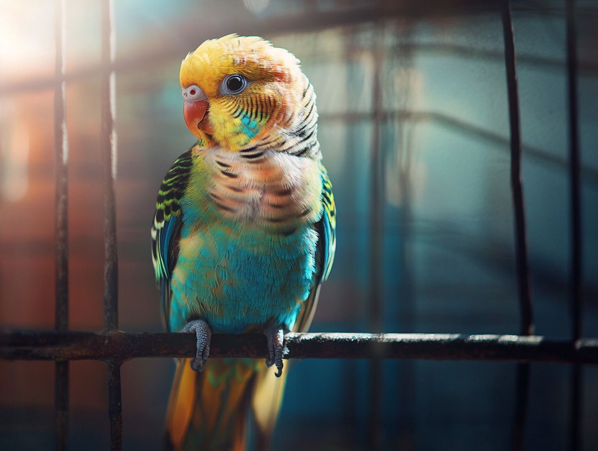 Bird enjoying a clean living space