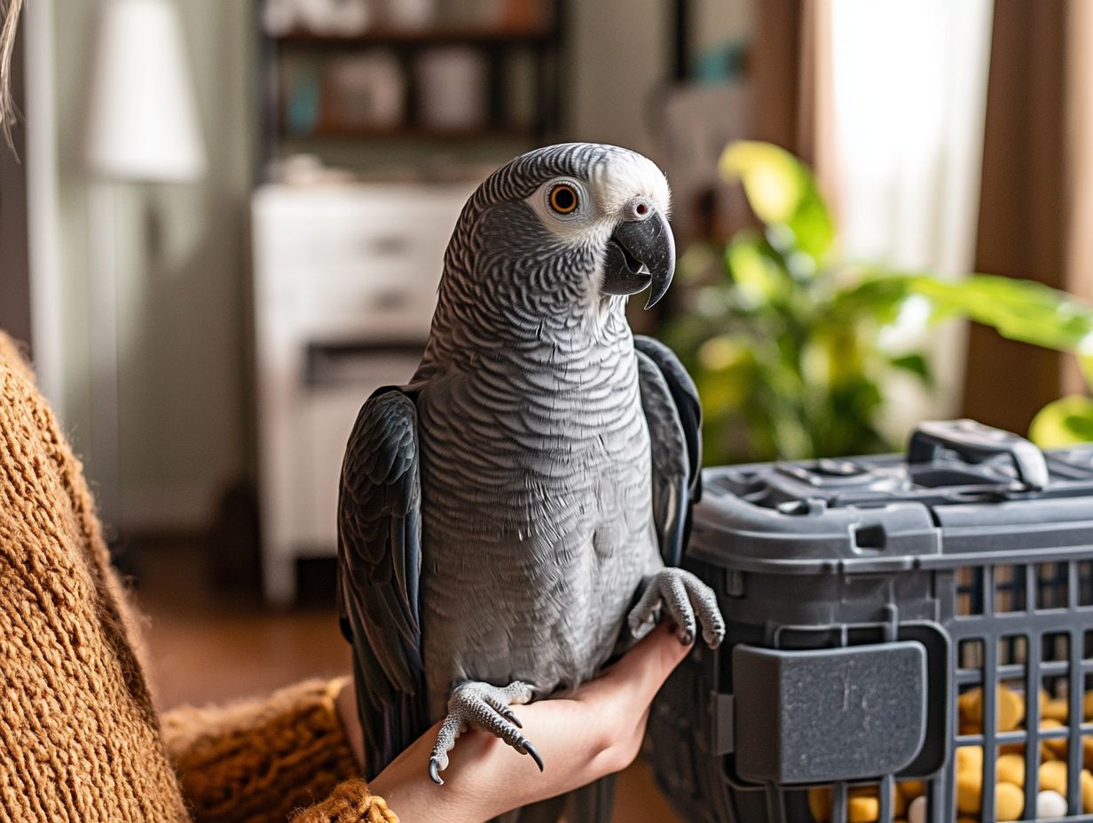 Illustration of key takeaways for bird vet visits