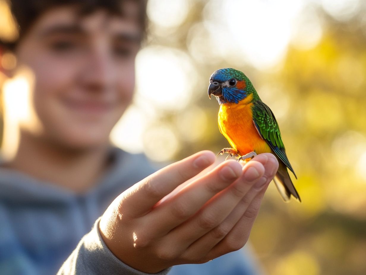 A guide to training your pet bird to stay calm.