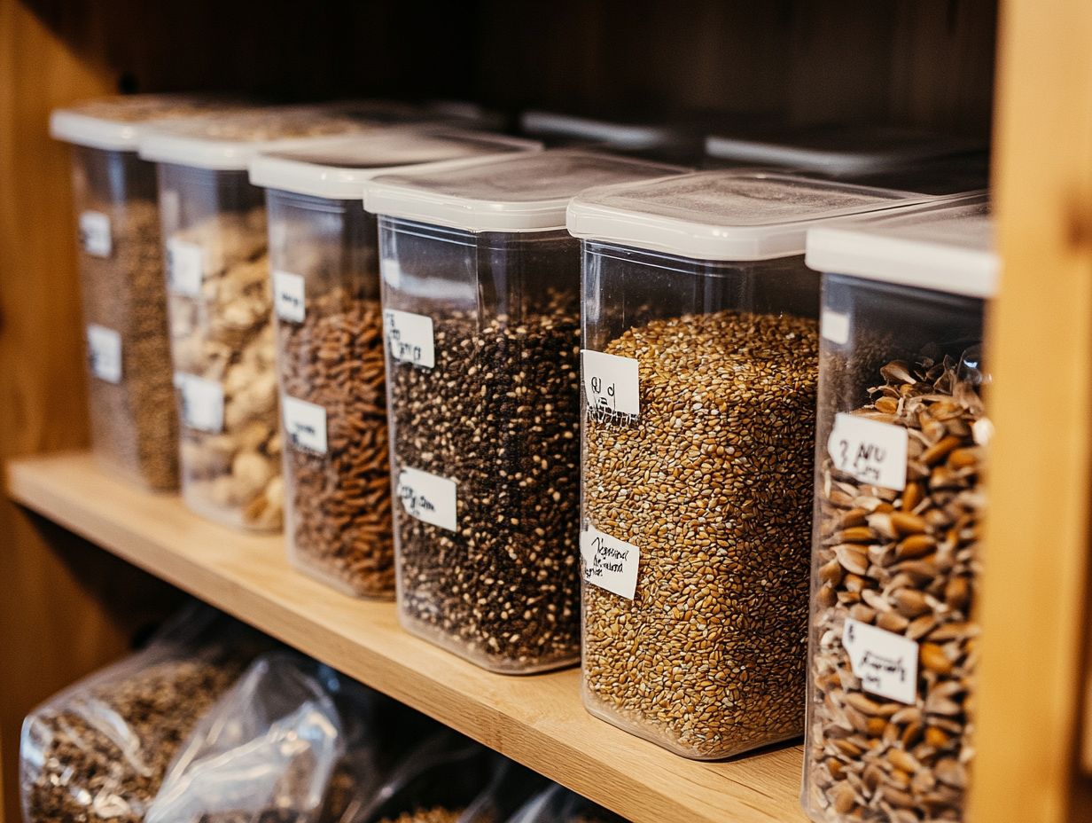 Visual summary of key bird food storage practices.