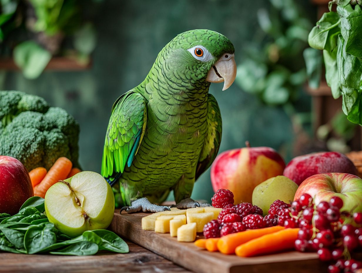 Illustration of Key Takeaways for Parrot Diet