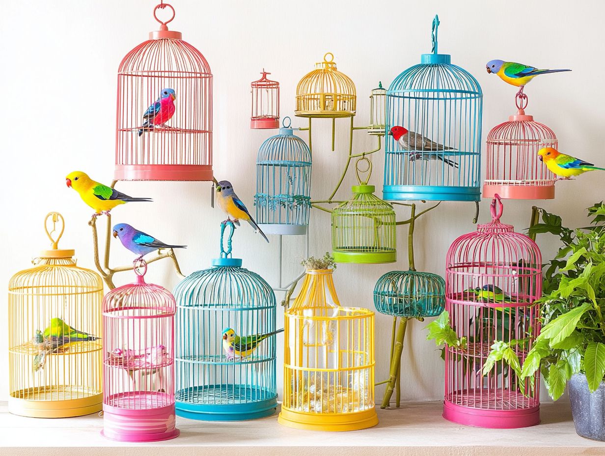 Visual representation of frequently asked questions about lightweight bird cages.