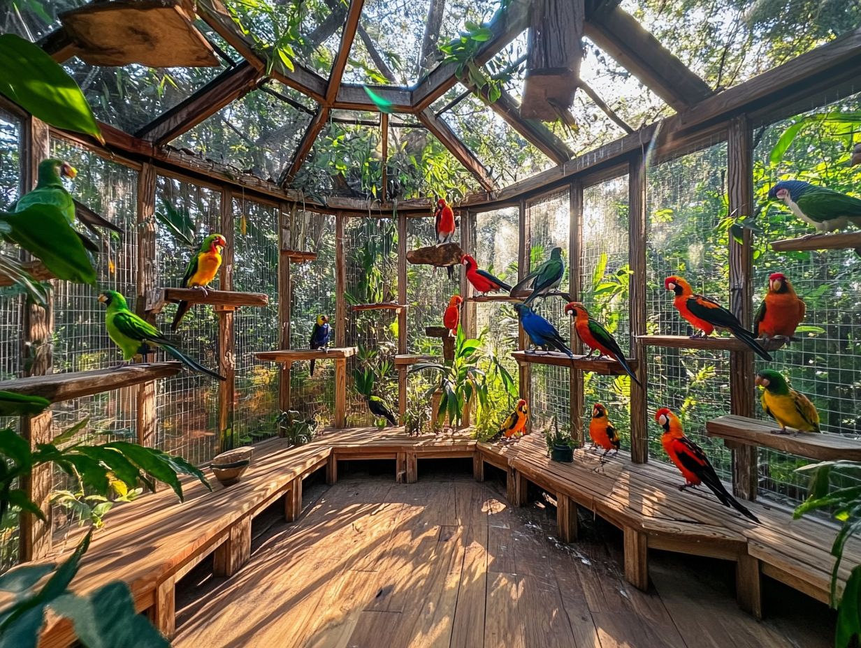 Discover the essential factors for building the perfect outdoor aviary for your feathered friends!