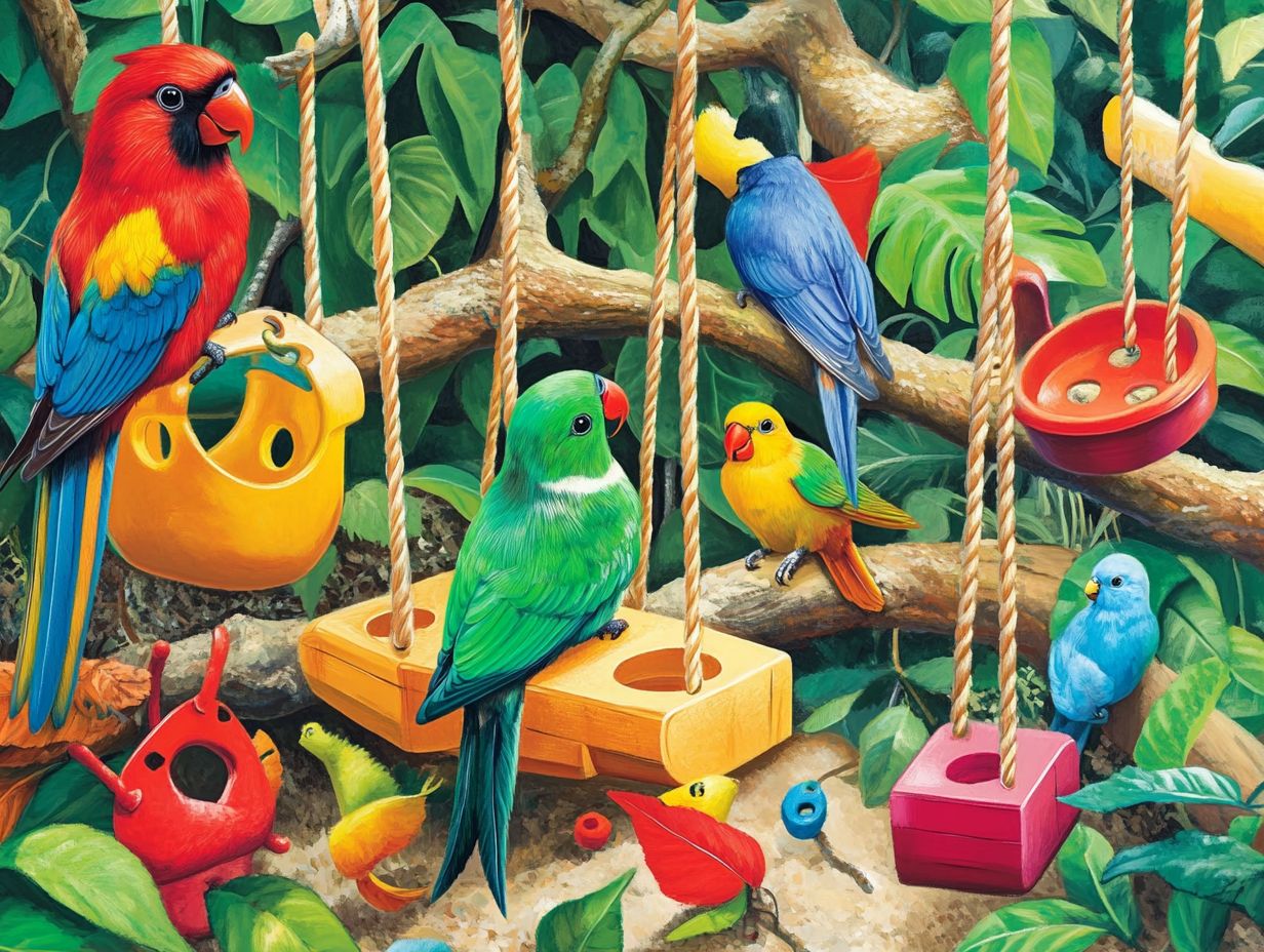 What types of toys are best for social birds?