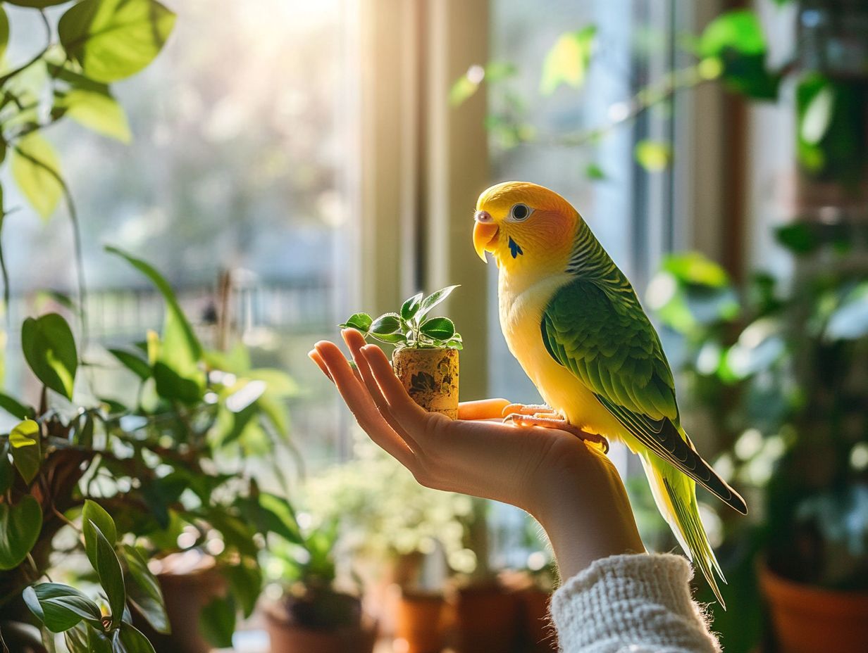 What is the impact of companion birds on wellbeing?