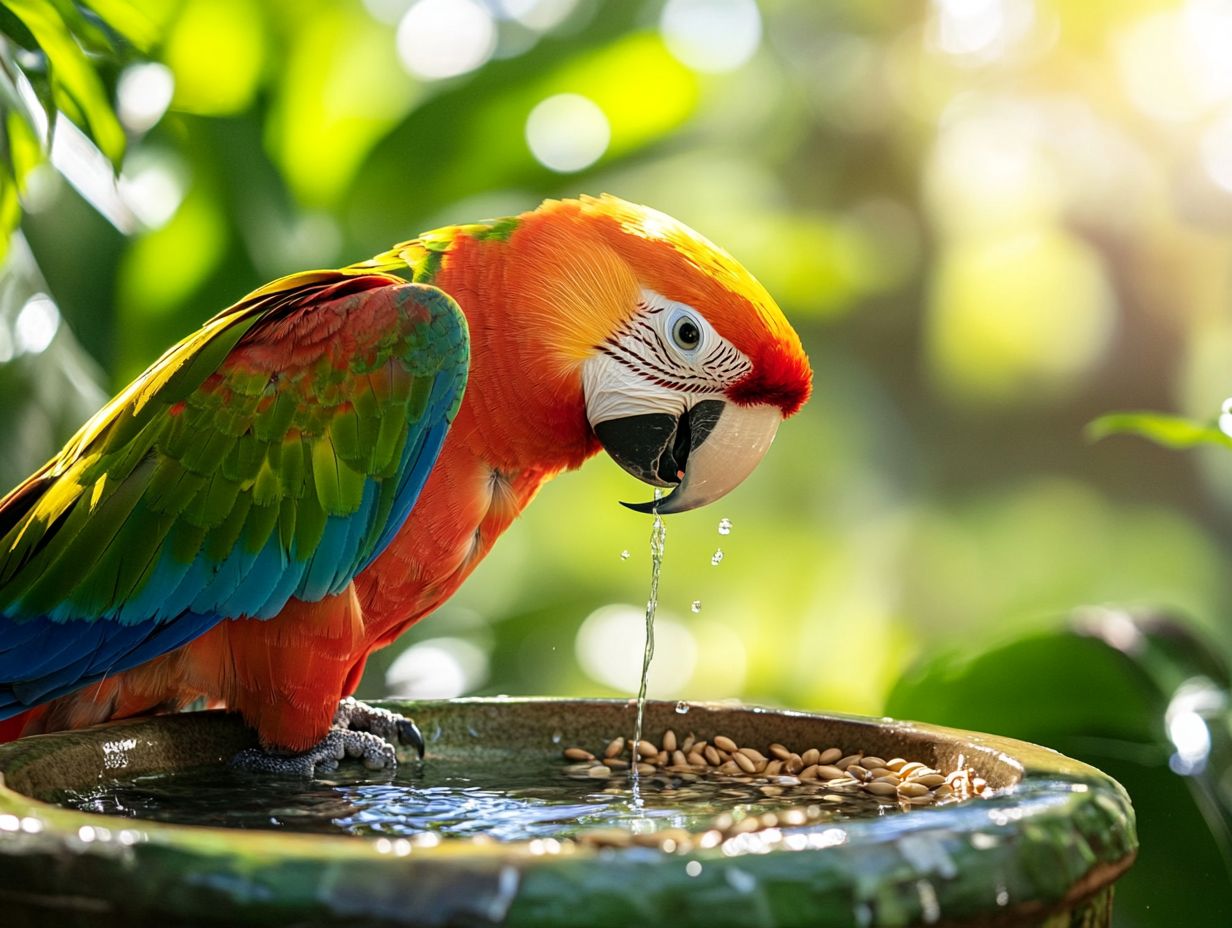 A bird showing signs of dehydration with sunken eyes and droopy feathers.