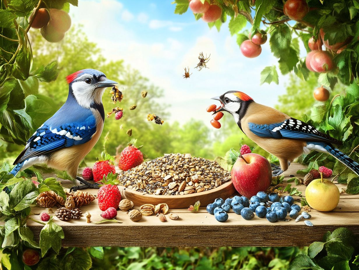 A colorful display of new bird foods to keep your pet engaged.