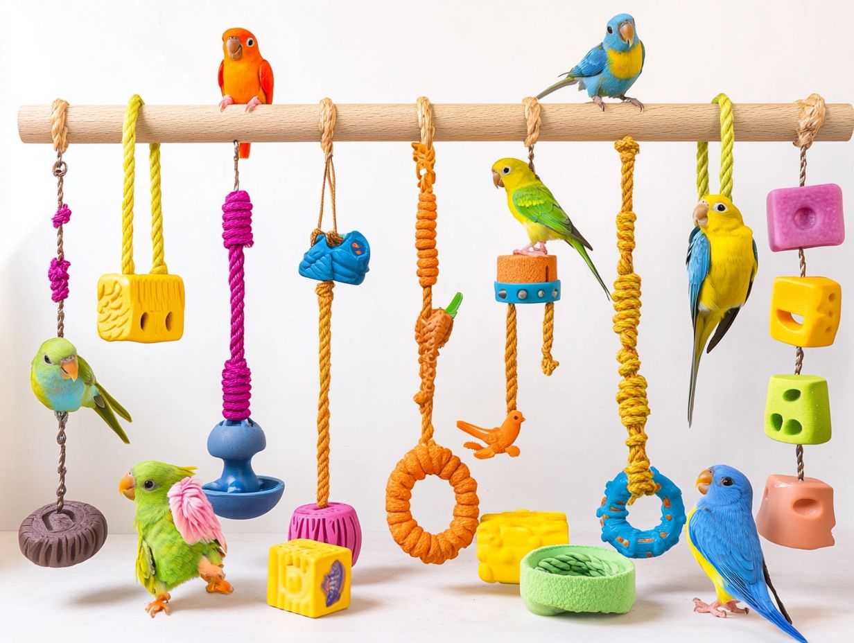 Illustration of the importance of bird toys