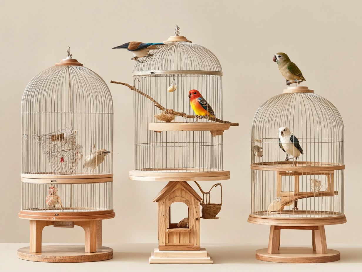 Key Features of a Multi-functional Bird Cage with Open Top and Perch.