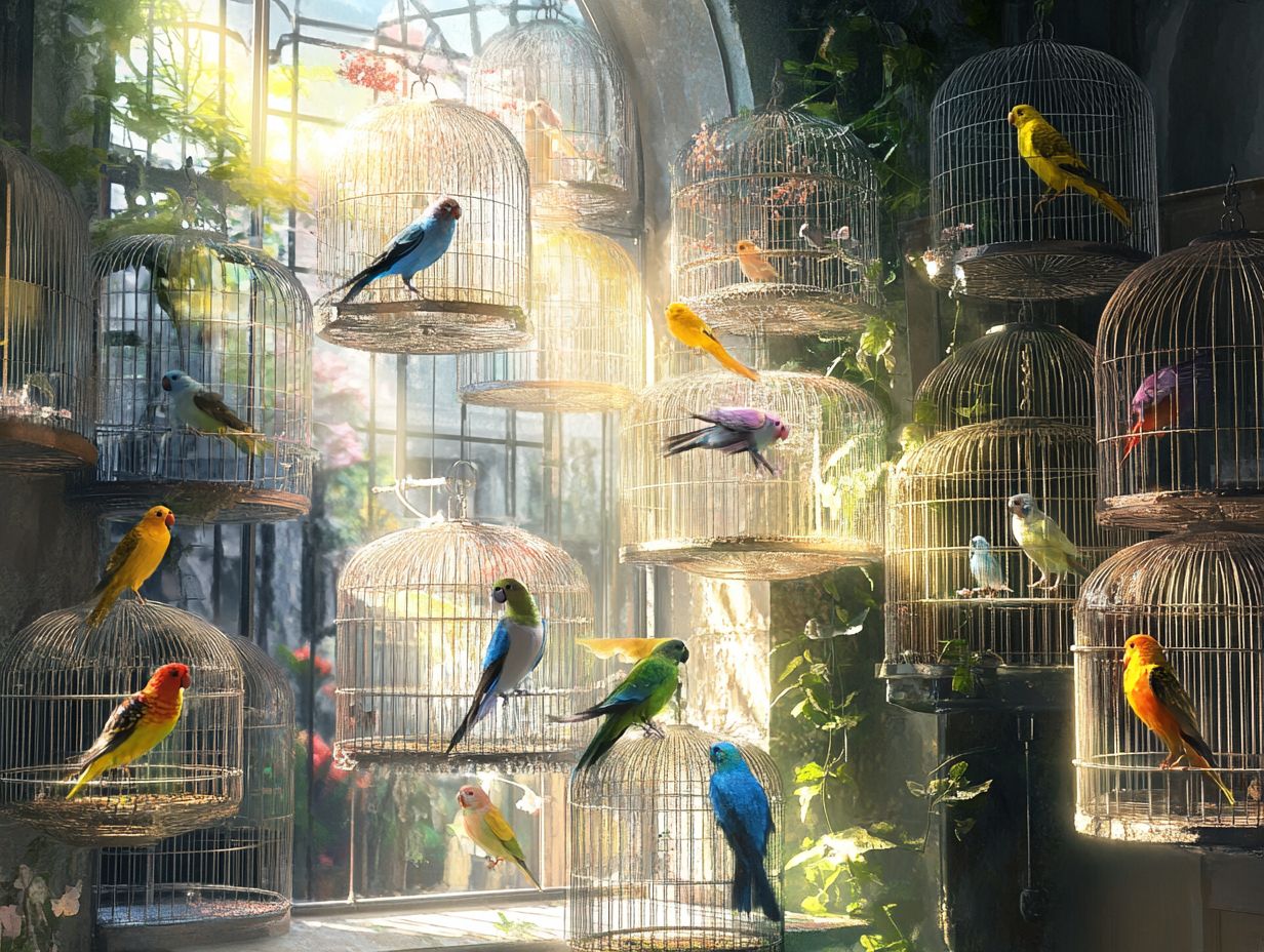 What are the different types of bird cages?