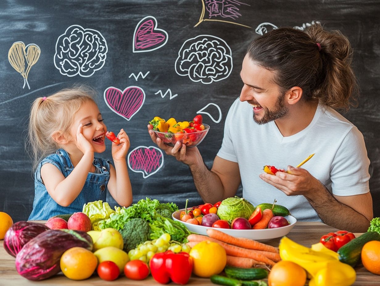 A colorful display of nutritious foods promoting healthy eating habits