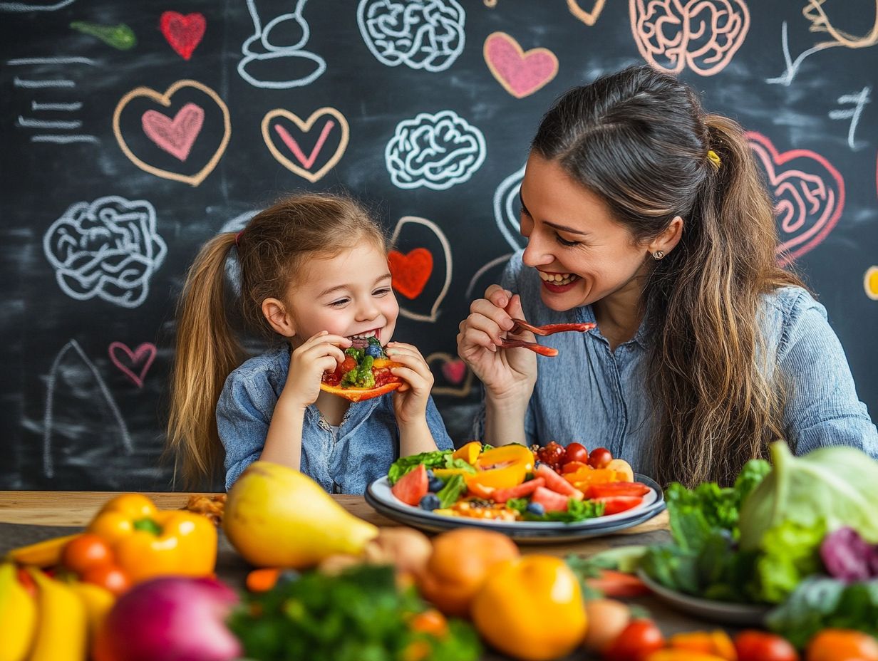 A colorful display of nutritious foods promoting healthy eating habits