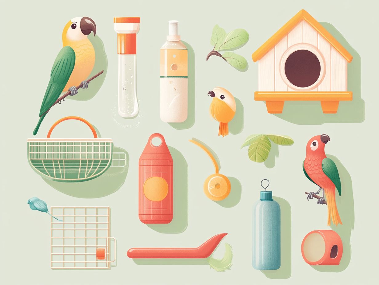 Illustration of Key Takeaways for Bird Care