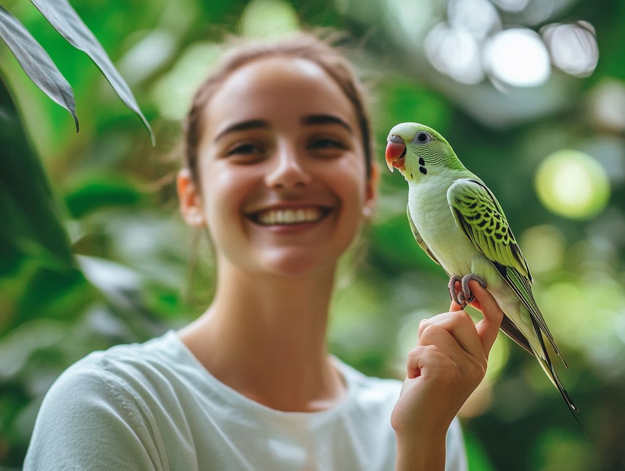 Image illustrating target training for birds