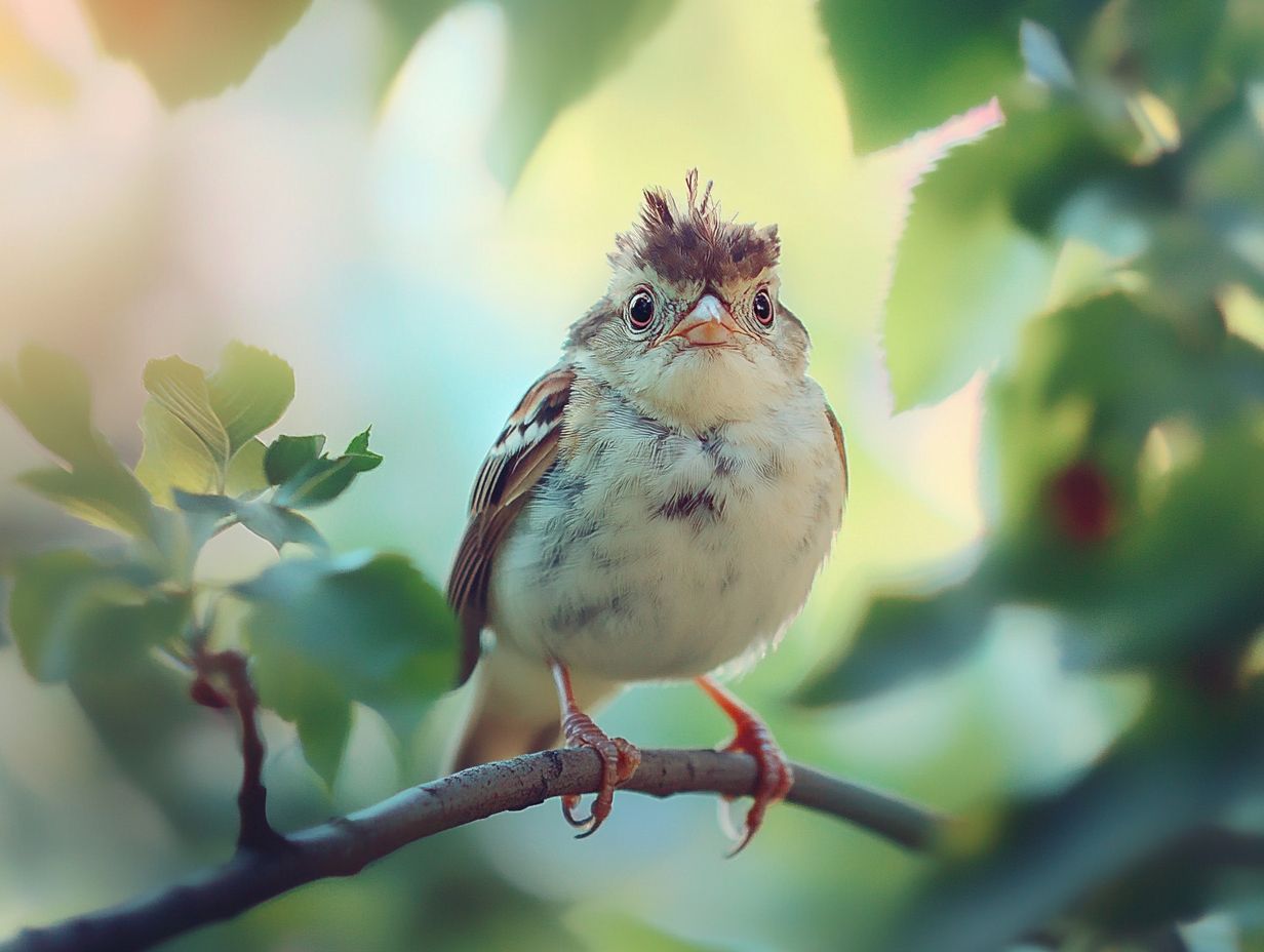 Behavioral changes and physical symptoms in birds