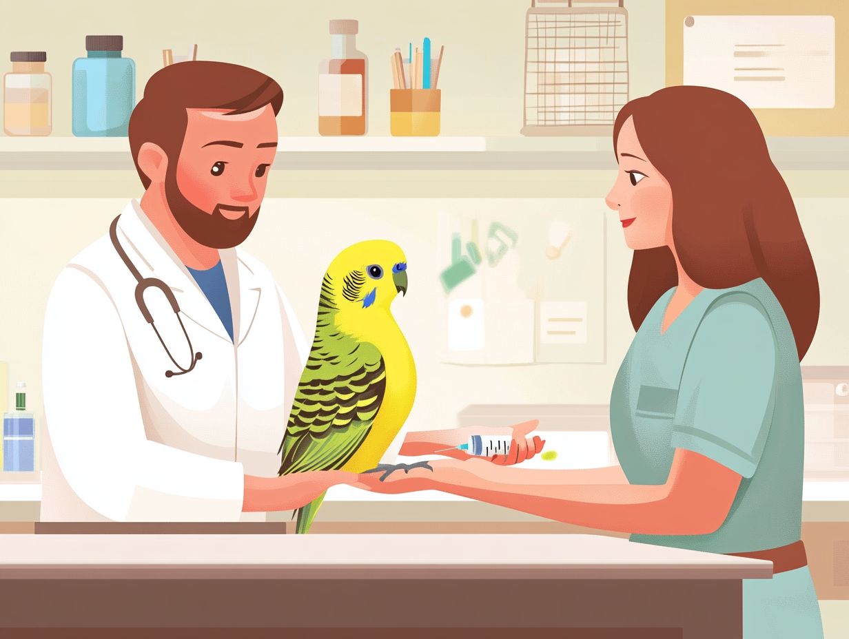 Illustration showing the benefits of vaccinating birds against diseases.