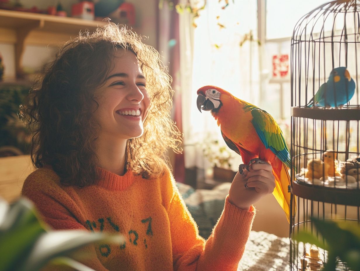 A joyful bird enjoying its walk outdoors