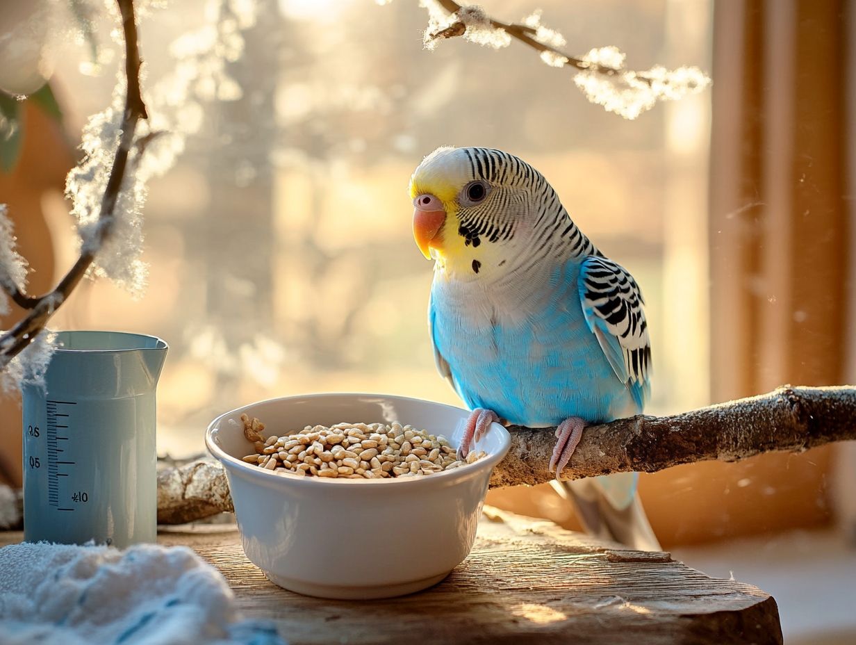 A colorful display of fresh fruits for birds