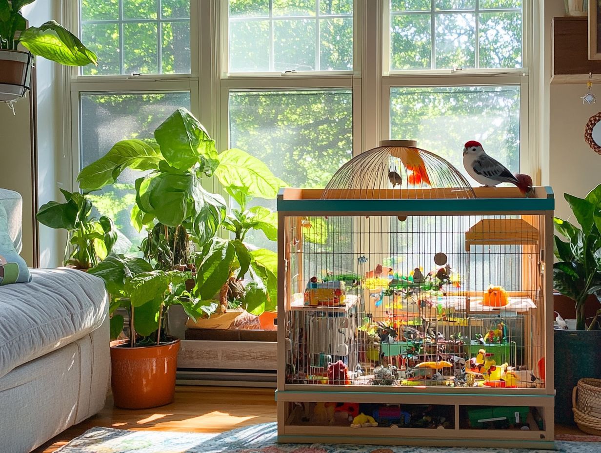 Image showing various types of indoor bird housing