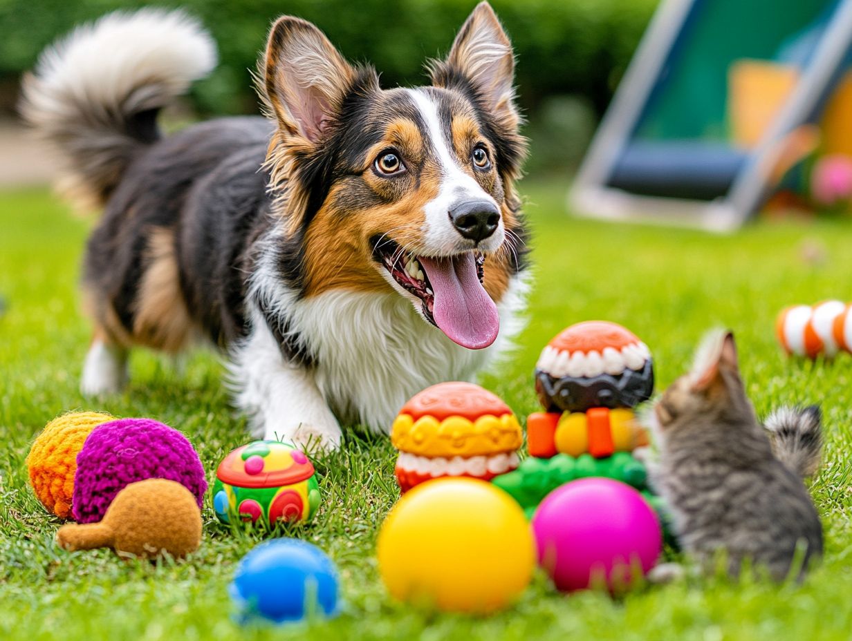 Image illustrating frequently asked questions about pet toys.