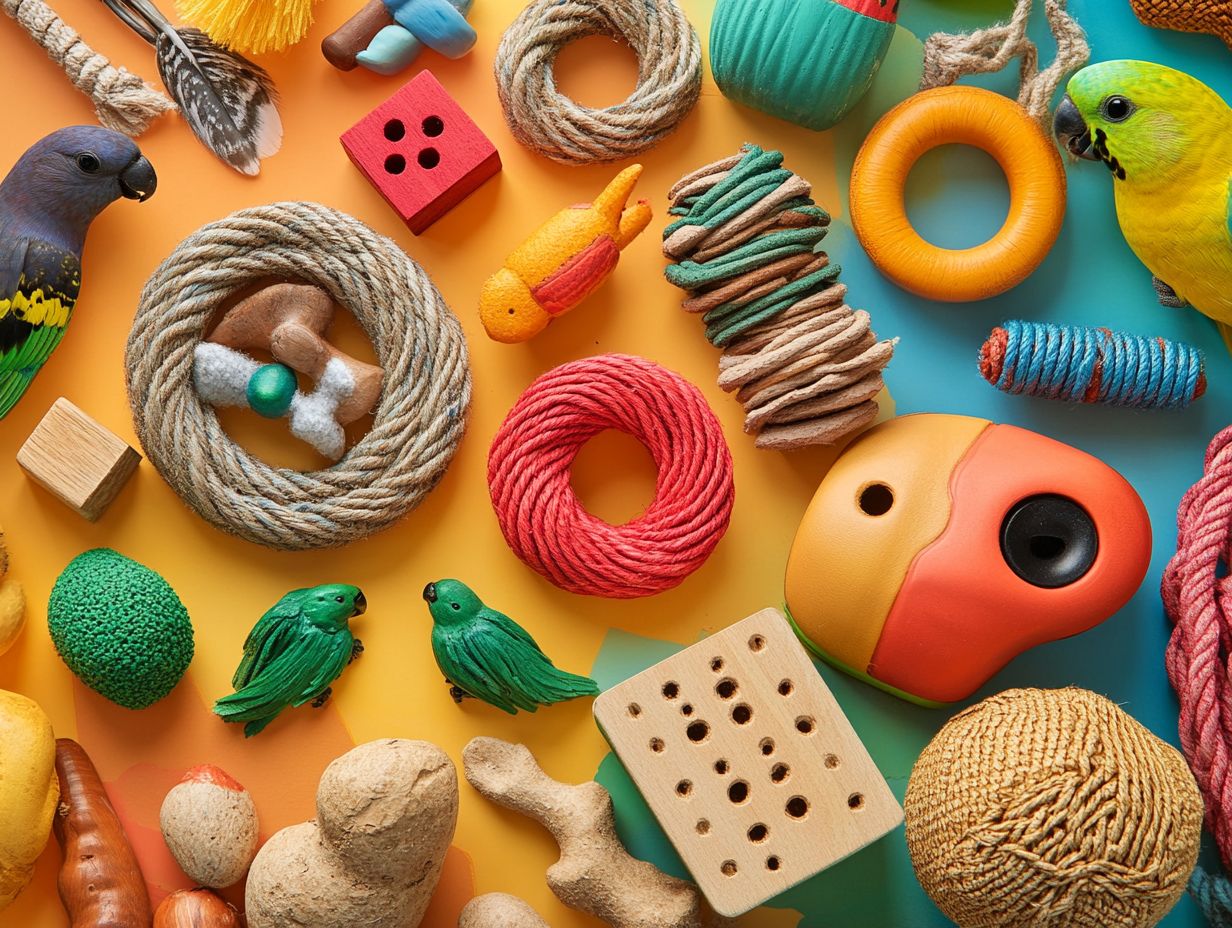 Colorful DIY toys for pet birds