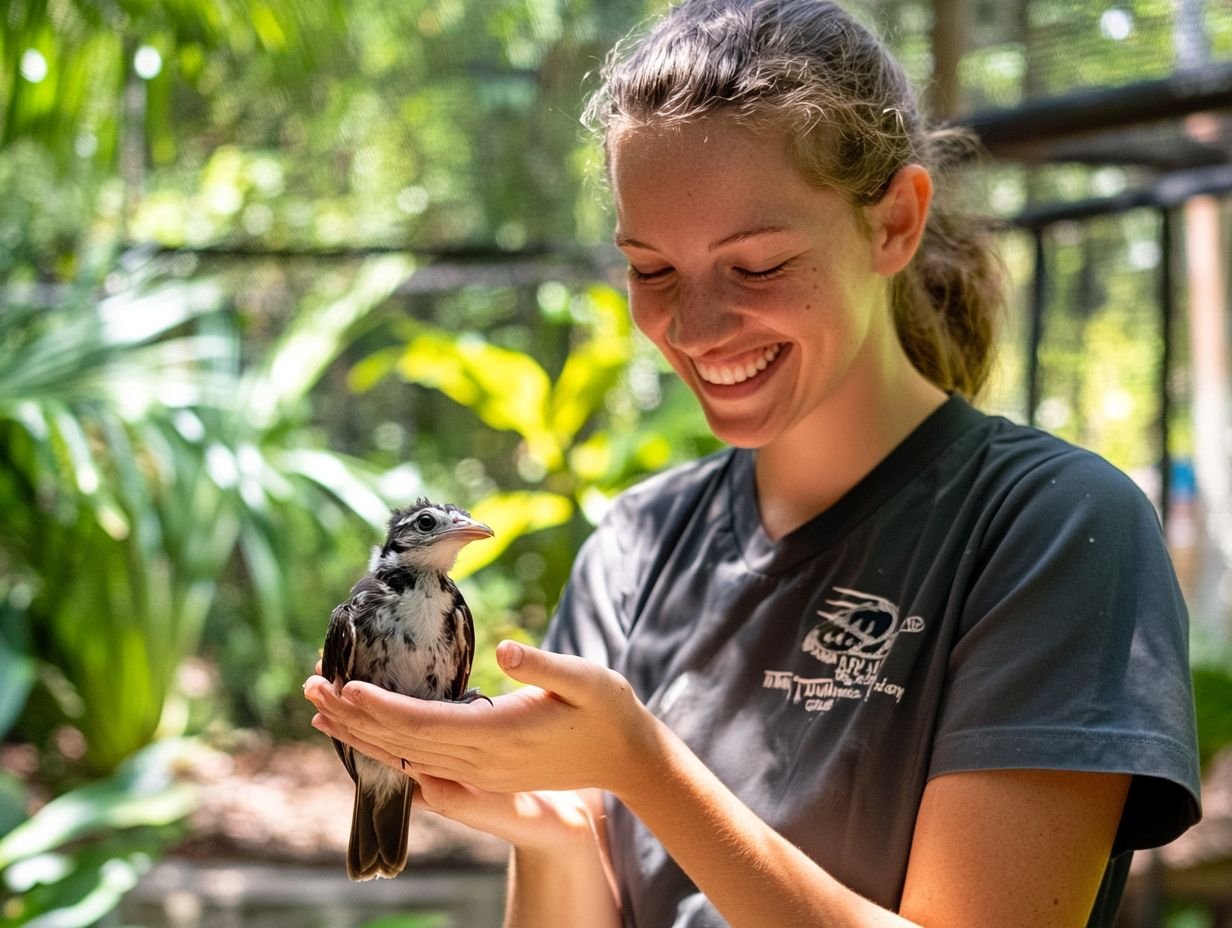 A diverse array of rescued birds at Ziggy's Haven Parrot Sanctuary