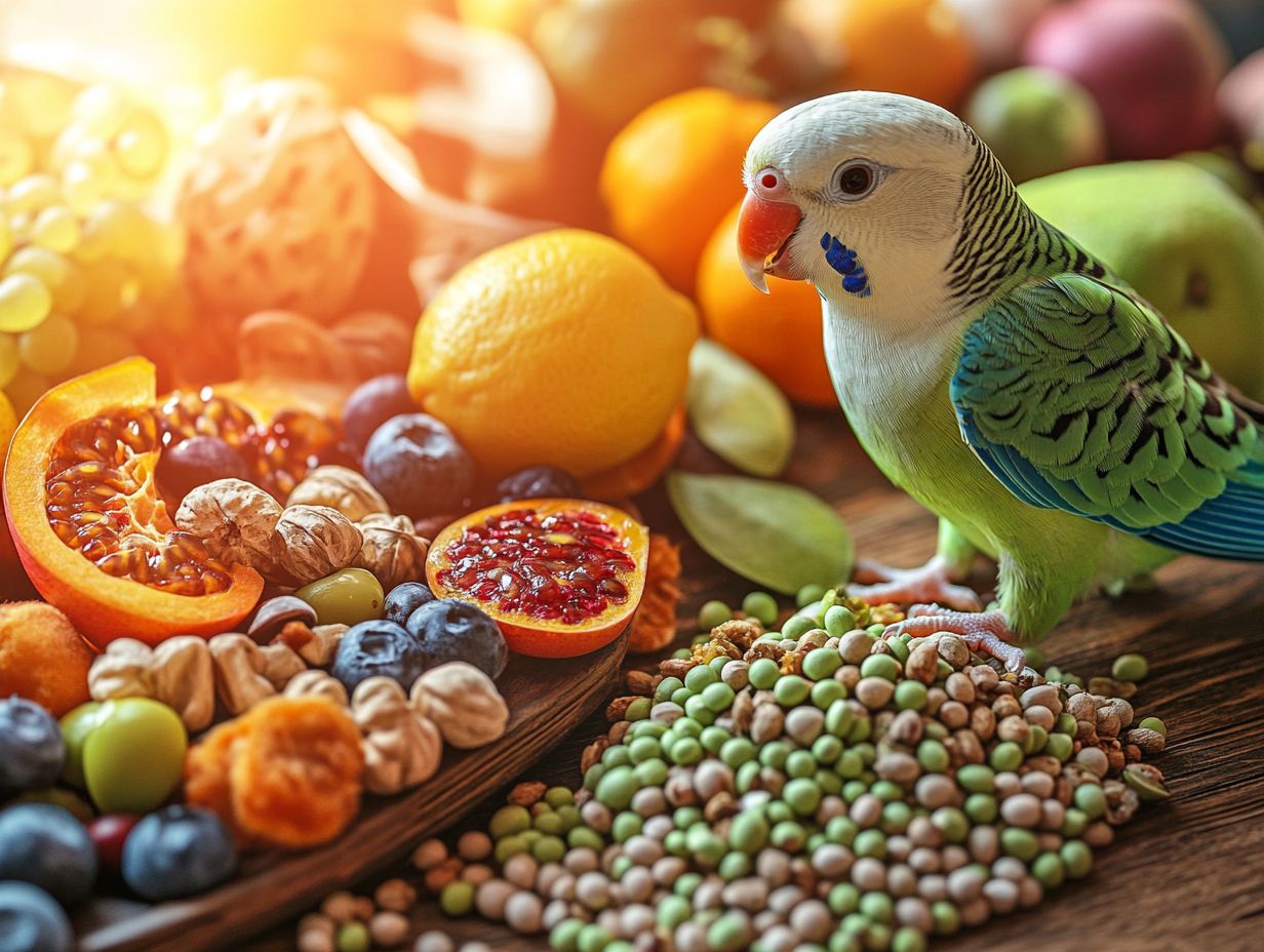 Image showing the importance of a balanced menu for pet birds