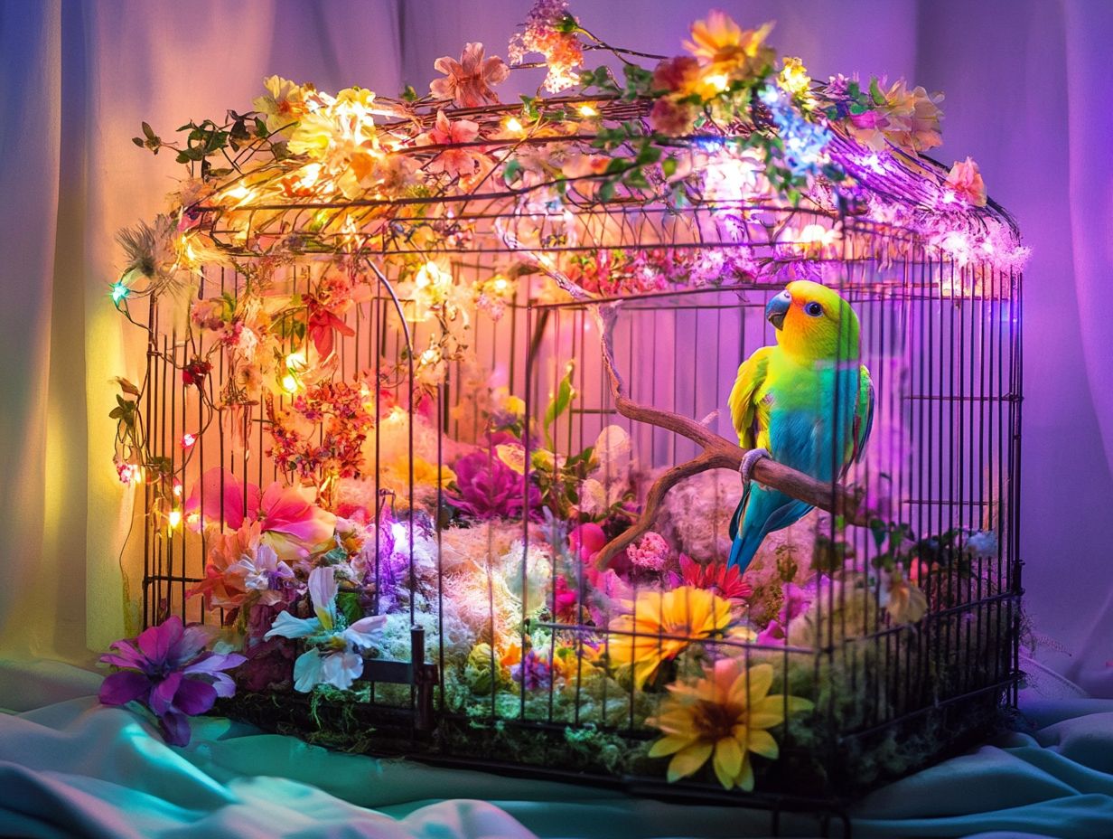 Image of creative DIY bird cage decoration ideas