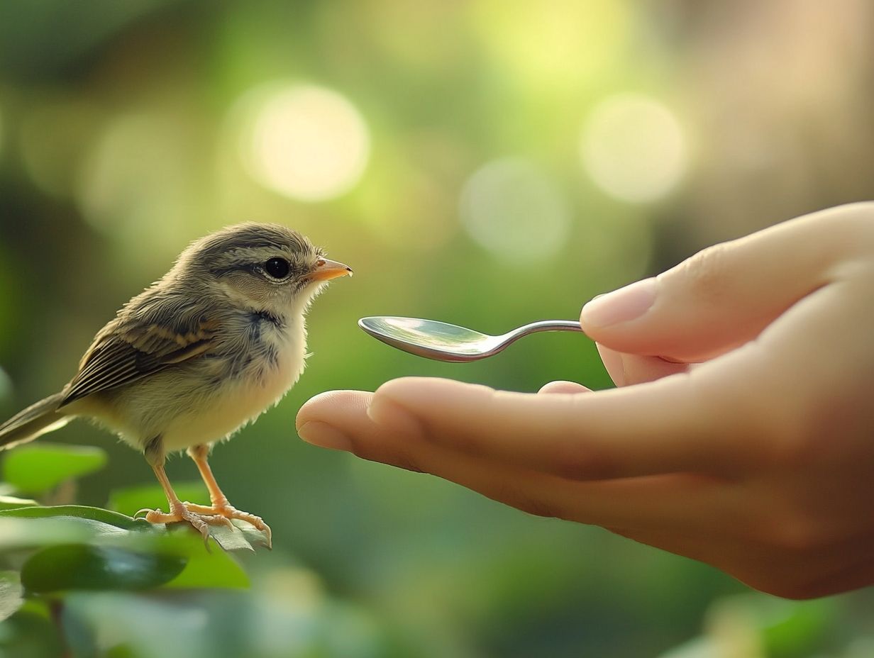 Baby birds feeding schedule