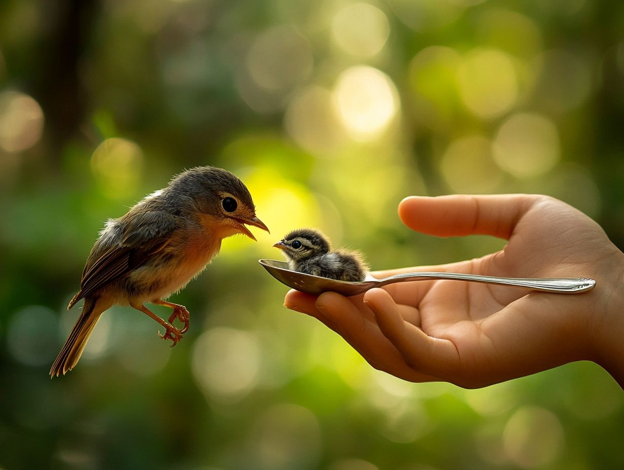 Comparison of Hand-Feeding and Tube-Feeding Techniques for Baby Birds