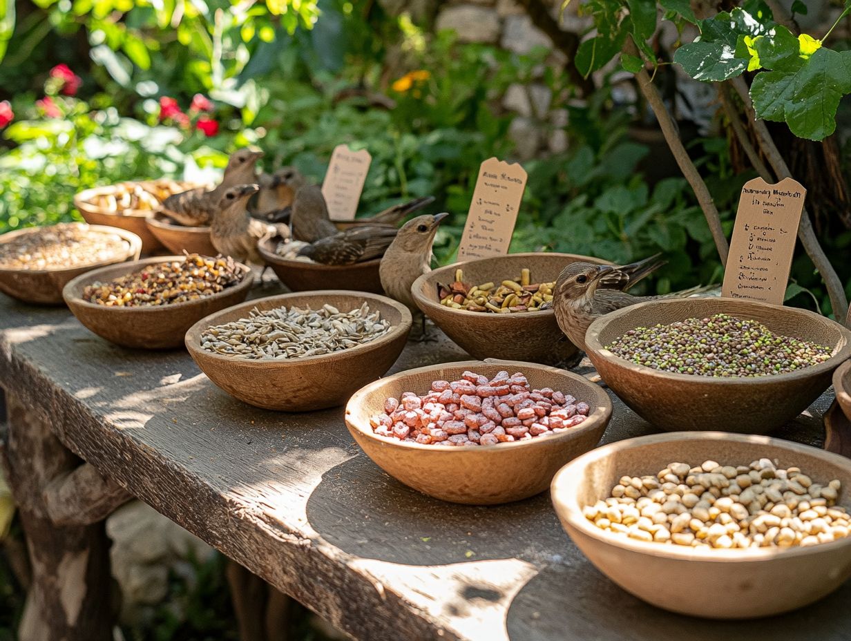 Image showing different types of bird food